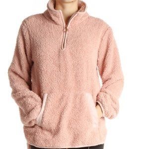 Plus Size Pink Sherpa Sweater